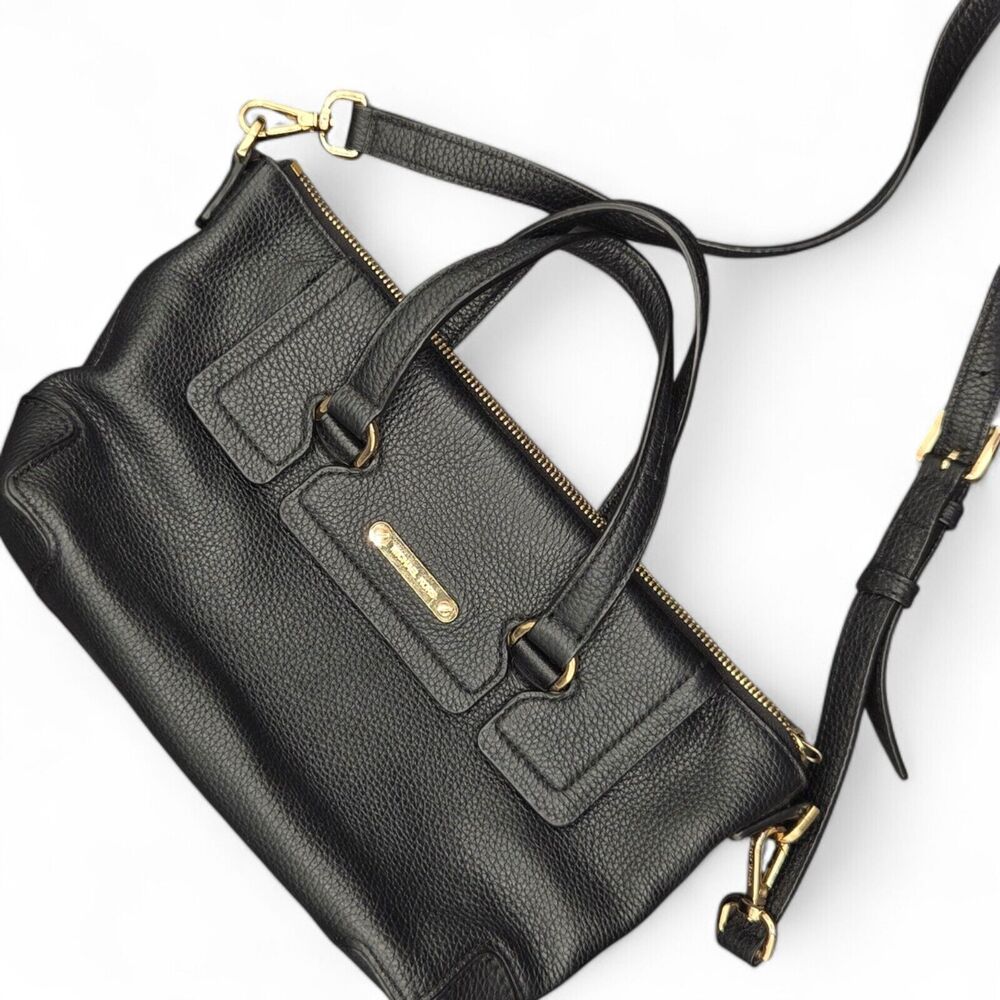 Michael Kors Mackenzie in Blk Small TZ Satchel Leather Purse - Picture 8 of 11